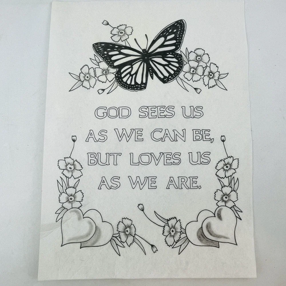 God Sees Us #7334 Tri-Chem Chart Picture To Paint 1979 Vintage